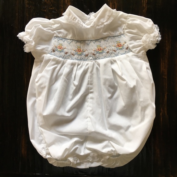smocked onesie
